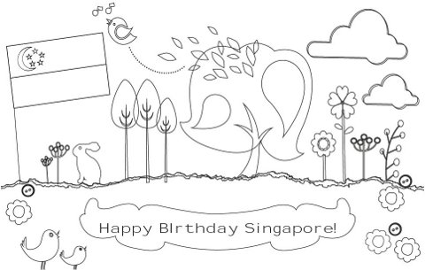 Singapore coloring #5, Download drawings