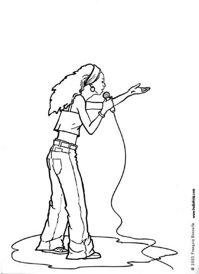 Singer coloring #15, Download drawings