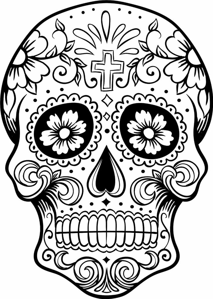 Skull coloring #5, Download drawings