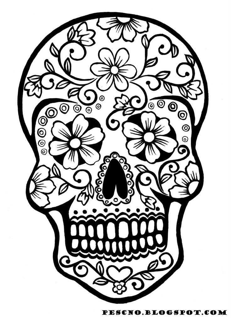 Skull coloring #8, Download drawings