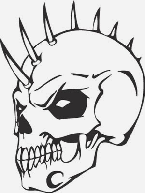 Skull coloring #14, Download drawings