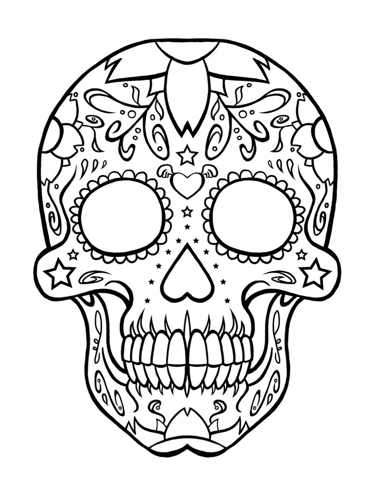 Skull coloring #17, Download drawings