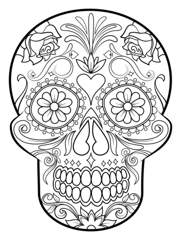 Skull coloring #2, Download drawings