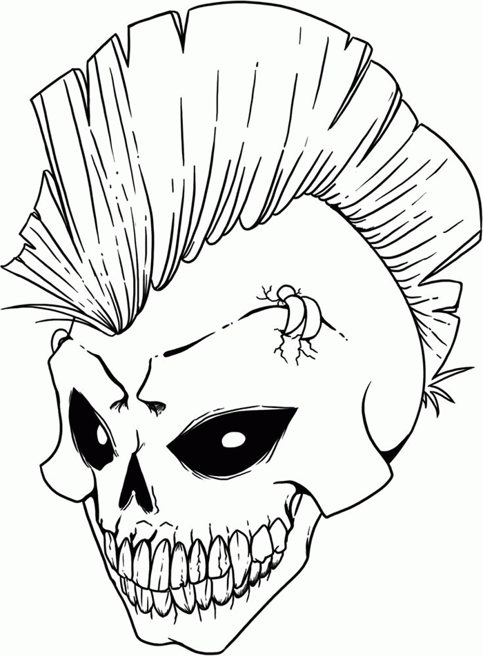 Skull coloring #19, Download drawings