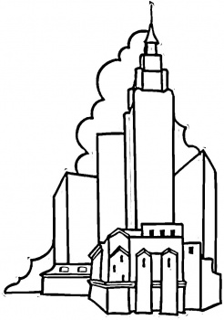 Skyscraper coloring #10, Download drawings