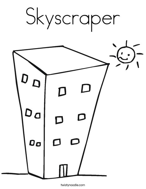 Skyscraper coloring #19, Download drawings