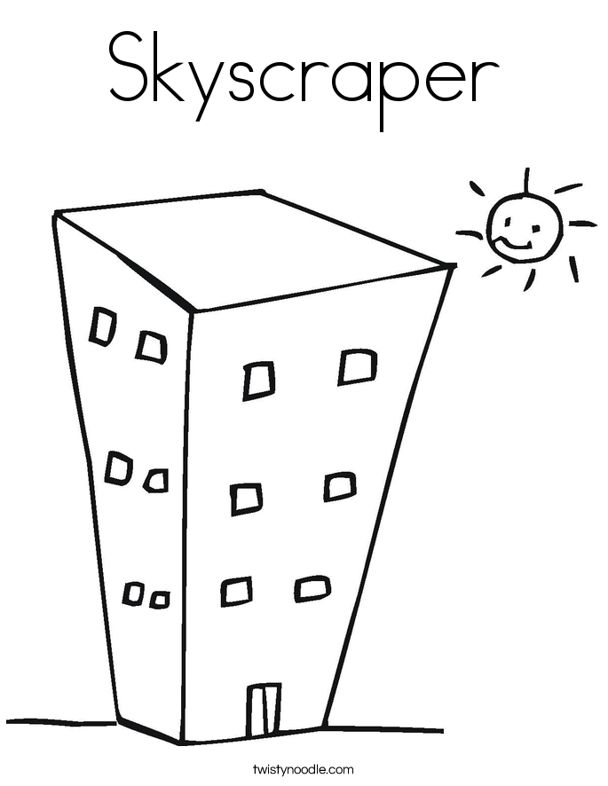 Skyscraper coloring #16, Download drawings