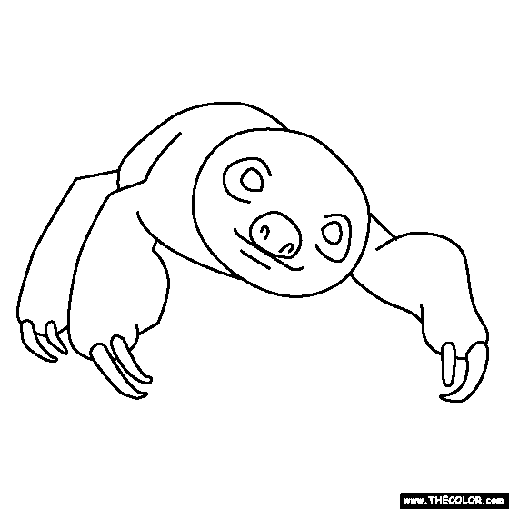 Sloth coloring #13, Download drawings