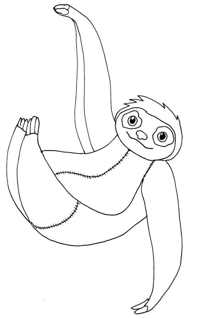 Sloth coloring #19, Download drawings
