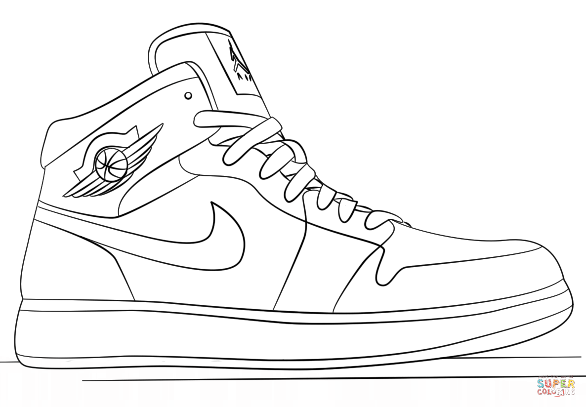 Sneakers coloring #15, Download drawings
