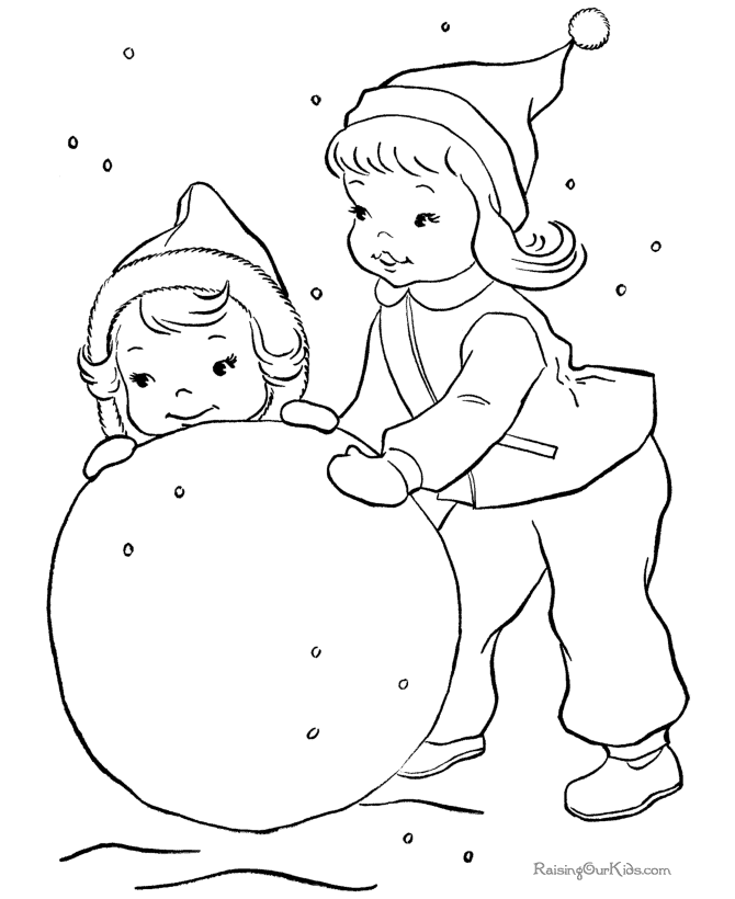 Snow coloring #13, Download drawings