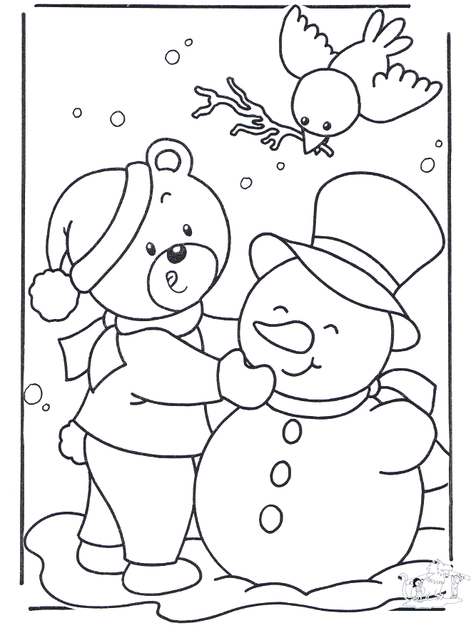 Snow coloring #11, Download drawings