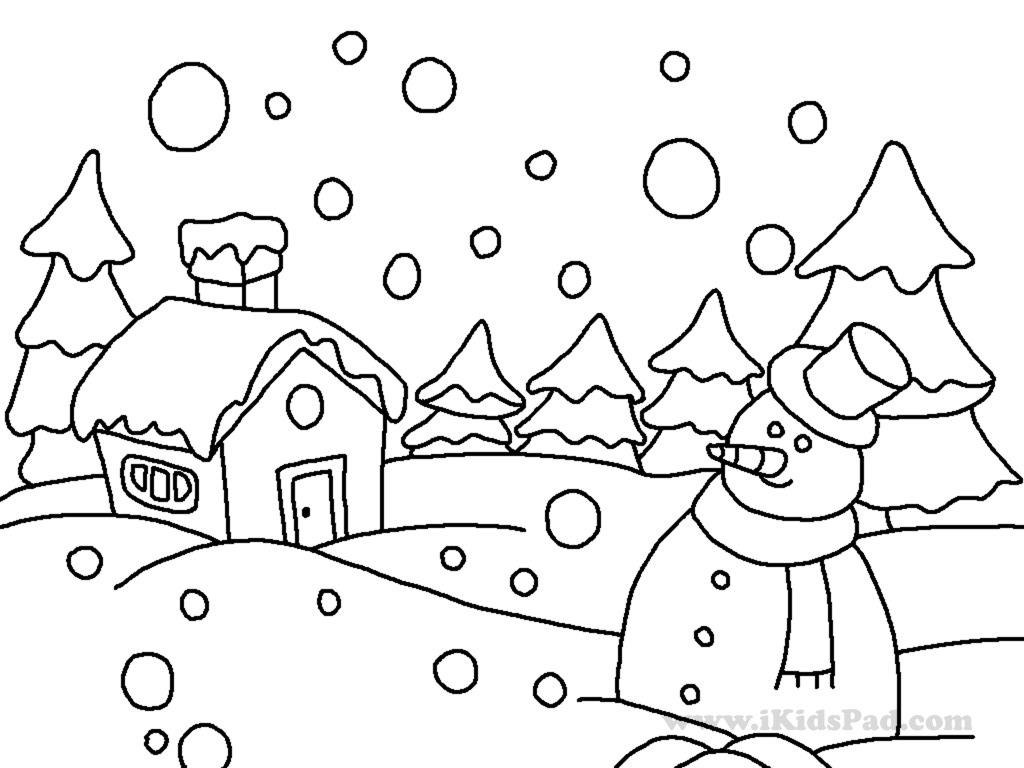 Snow coloring #14, Download drawings