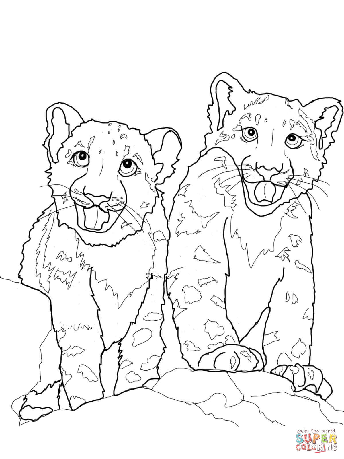 Snow Leopard coloring #19, Download drawings