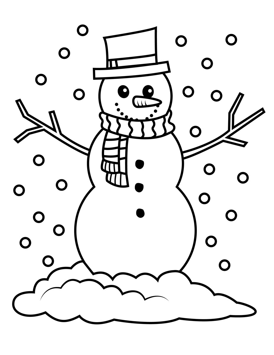 Snowfall coloring #4, Download drawings