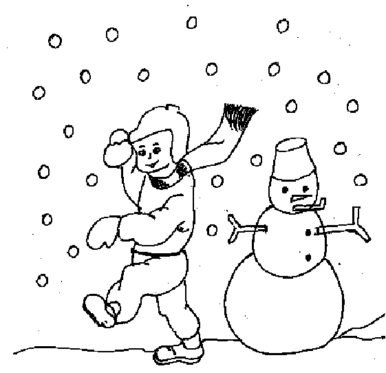 Snowfall coloring #7, Download drawings