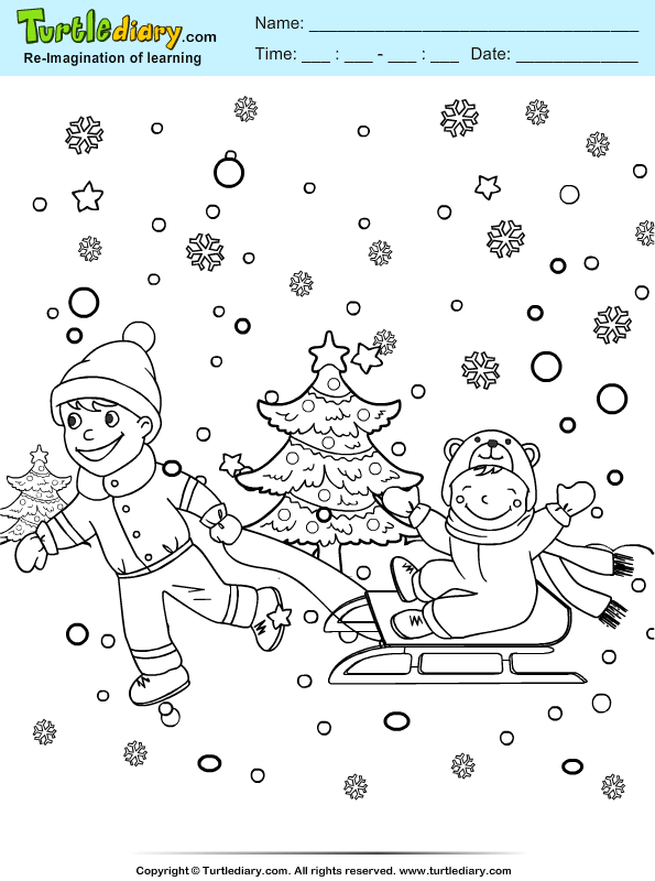 Snowfall coloring #16, Download drawings