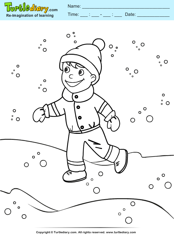 Snowfall coloring #17, Download drawings