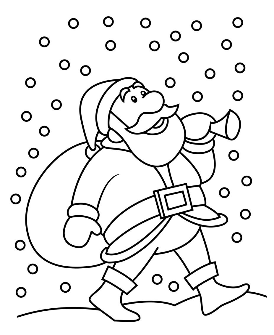 Snowfall coloring #2, Download drawings