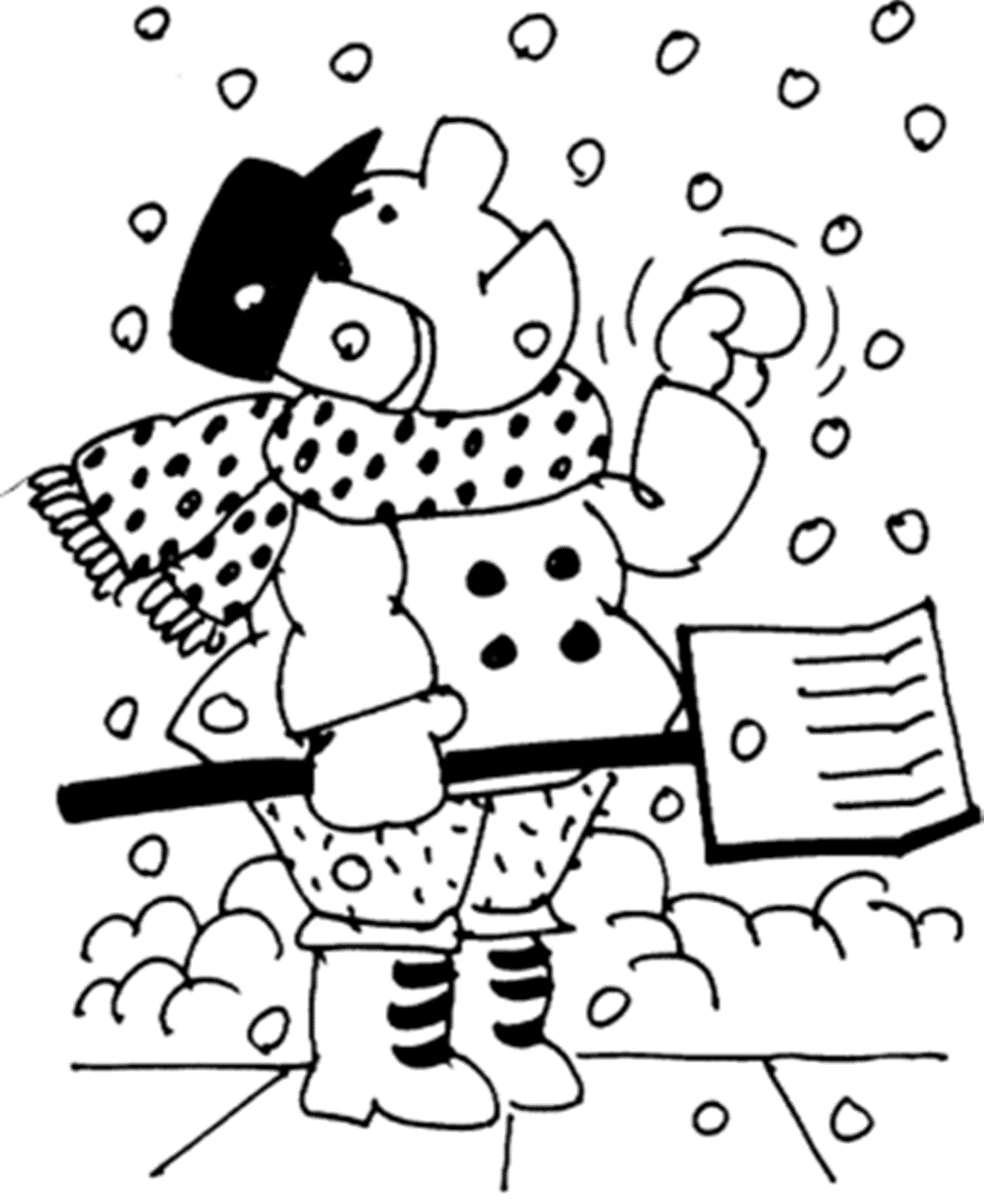 Snowfall coloring #13, Download drawings