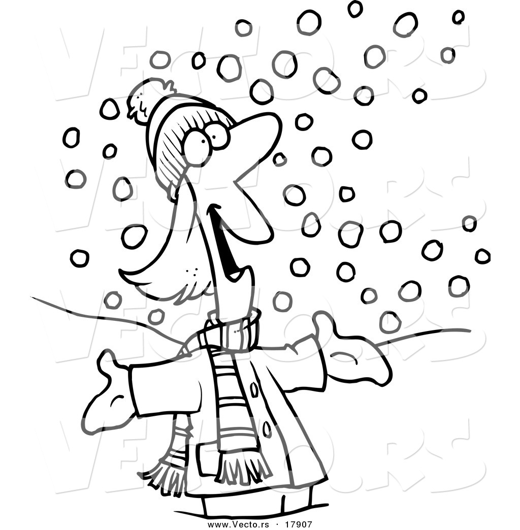 Snowfall coloring #11, Download drawings