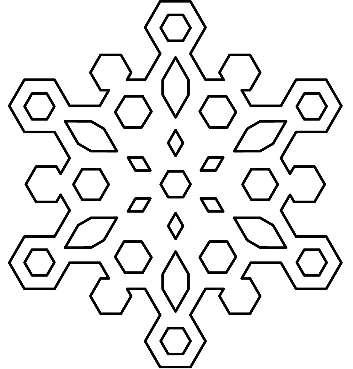 Snowflake coloring #4, Download drawings