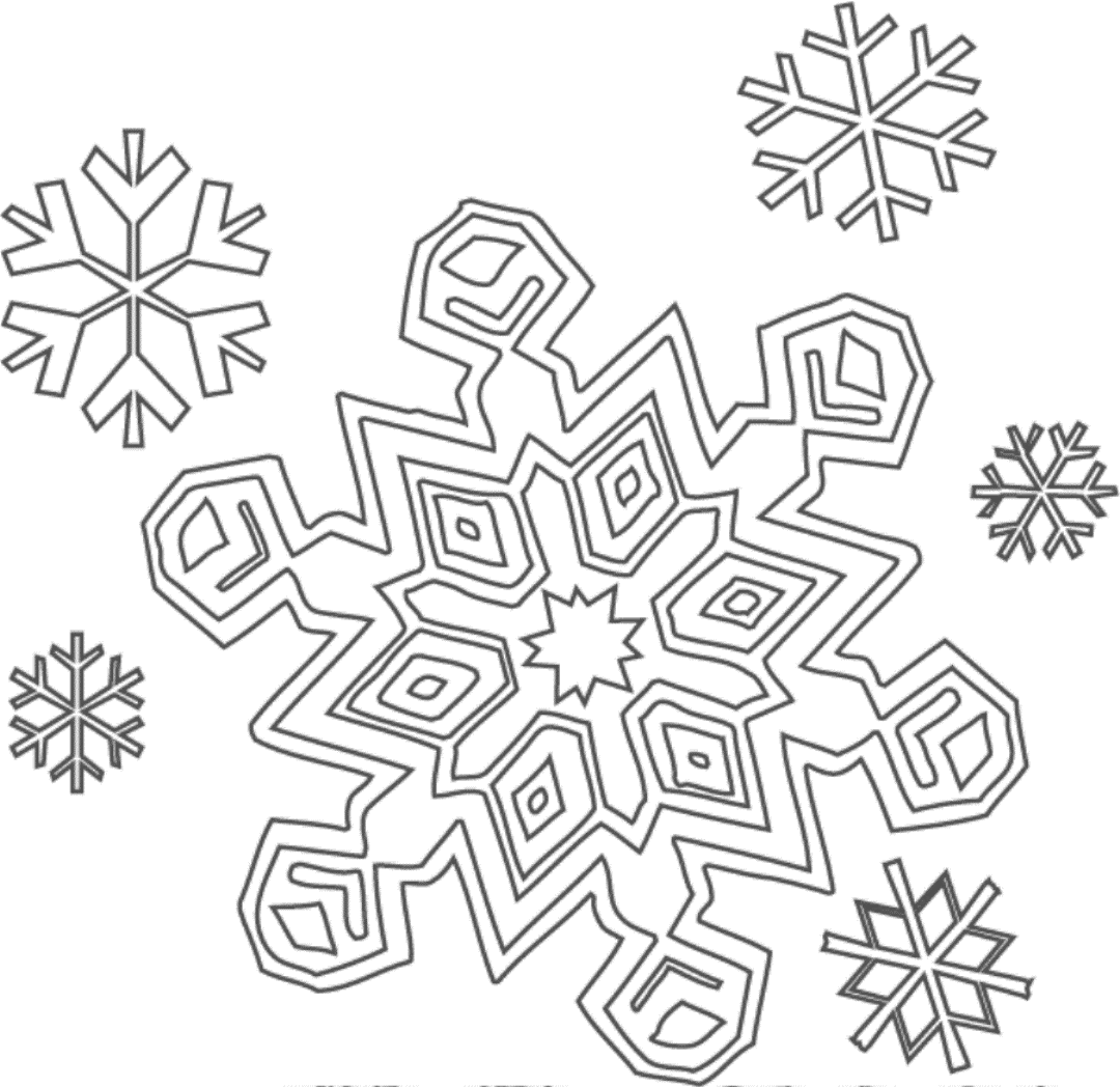 Snowflake coloring #7, Download drawings