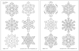 Snowflake coloring #1, Download drawings
