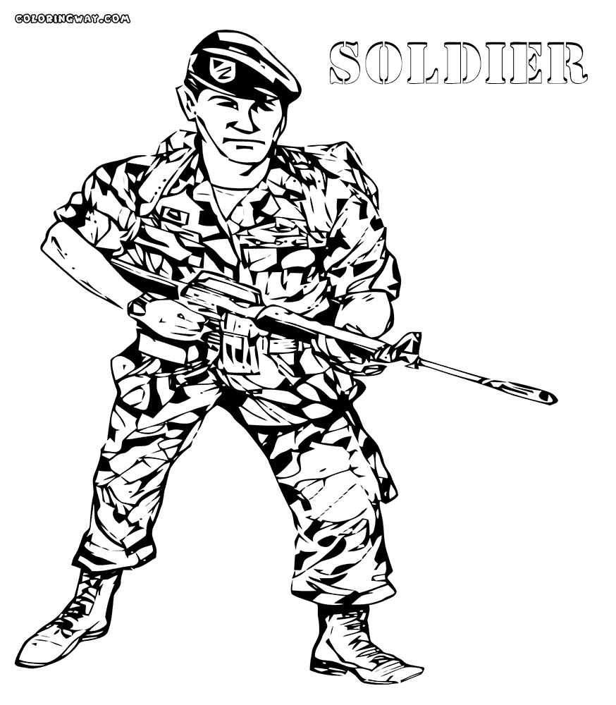 Soldier coloring #11, Download drawings