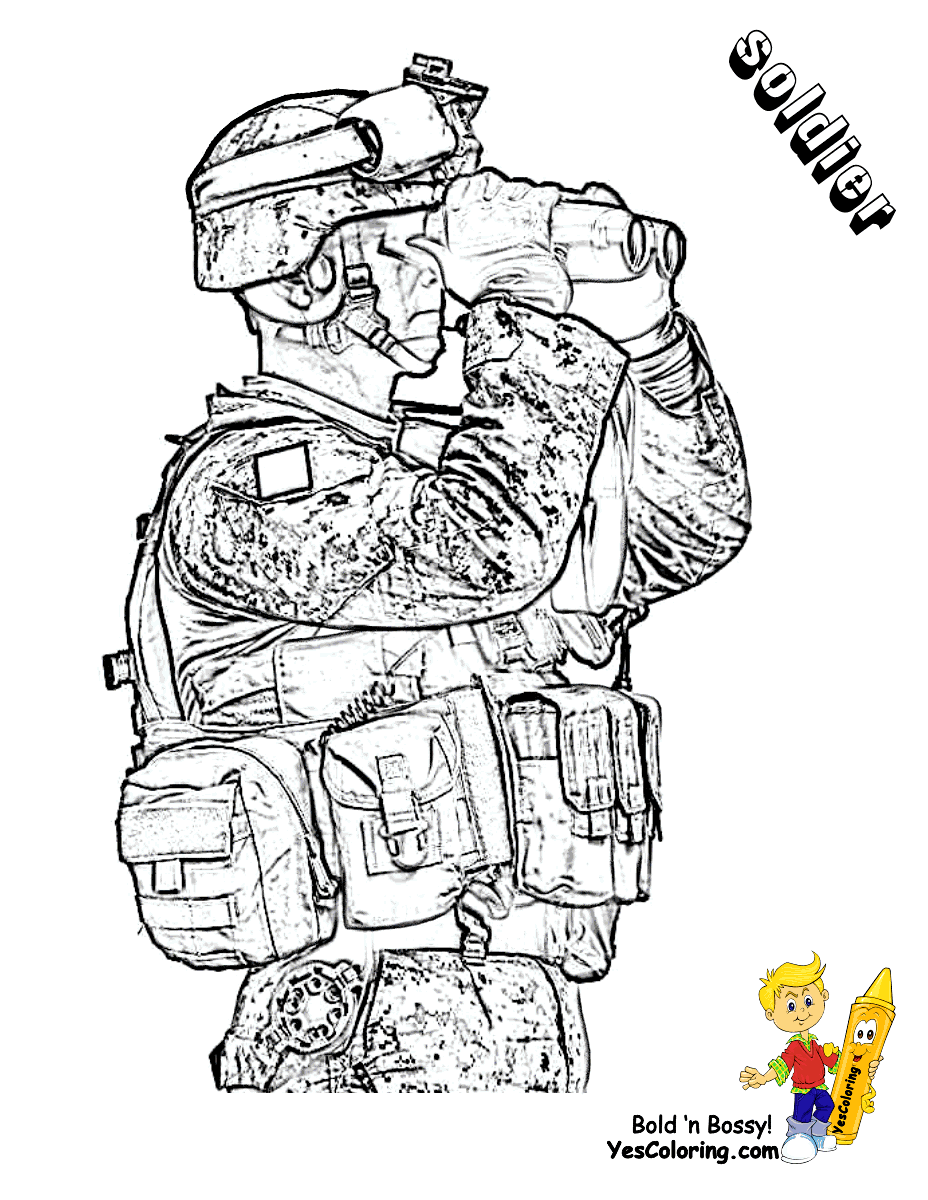 Soldier coloring #7, Download drawings