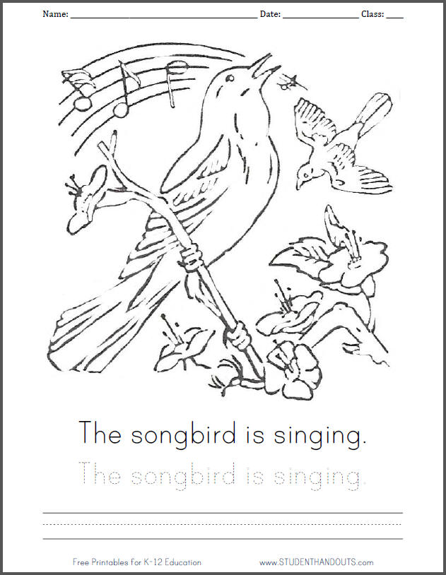 Songbird coloring #16, Download drawings