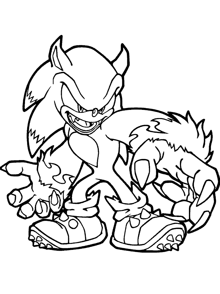 Sonic The Hedgehog coloring #4, Download drawings