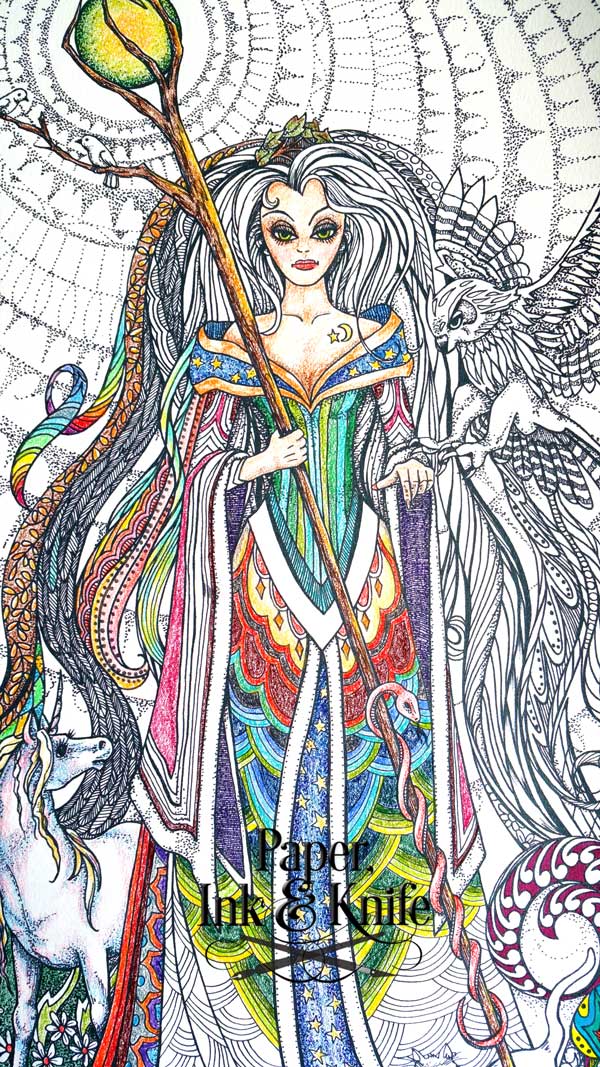 Sorceress coloring #8, Download drawings