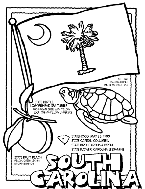 South Carolina coloring #20, Download drawings