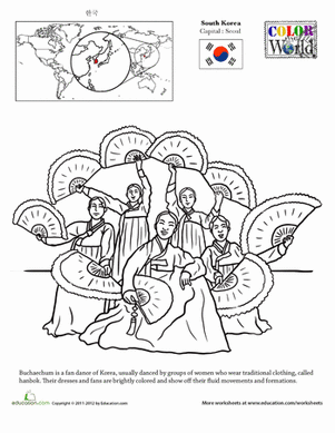 South Korea coloring #10, Download drawings