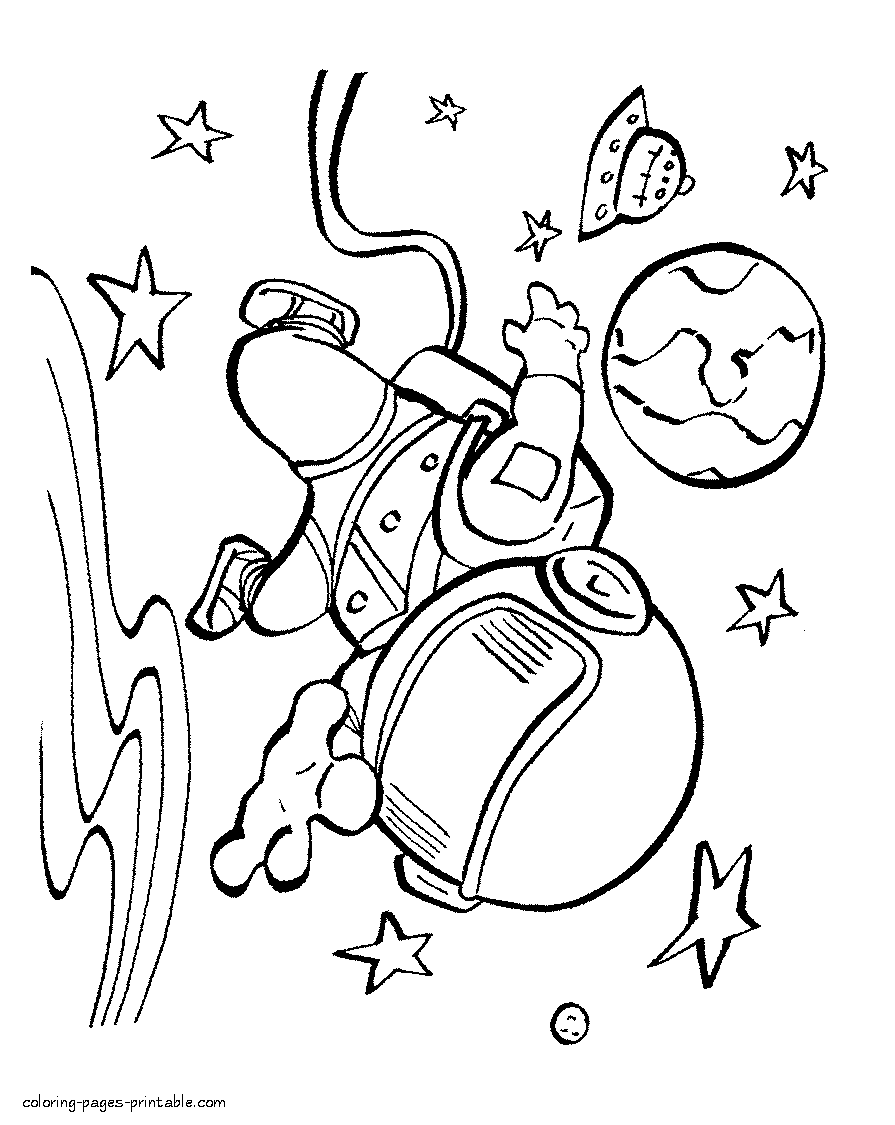 Space coloring #16, Download drawings