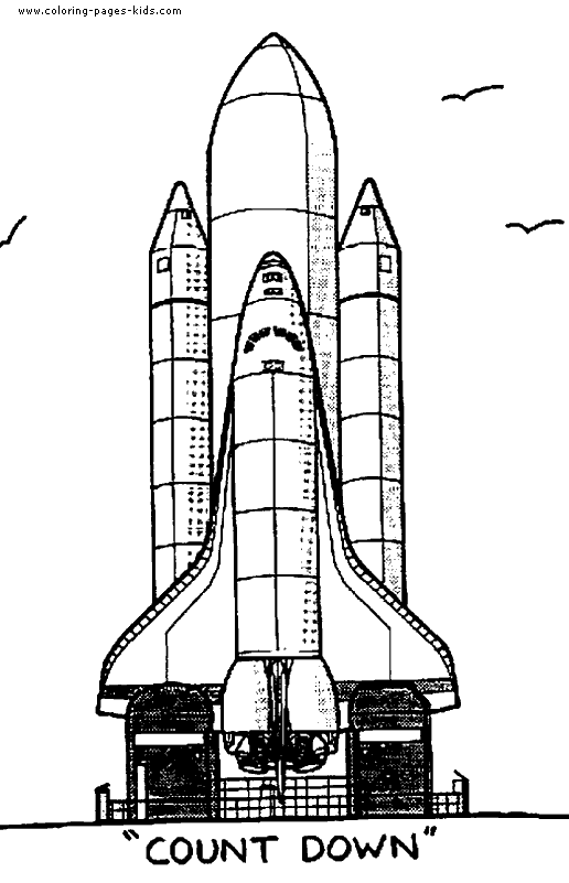 Space Shuttle coloring #11, Download drawings