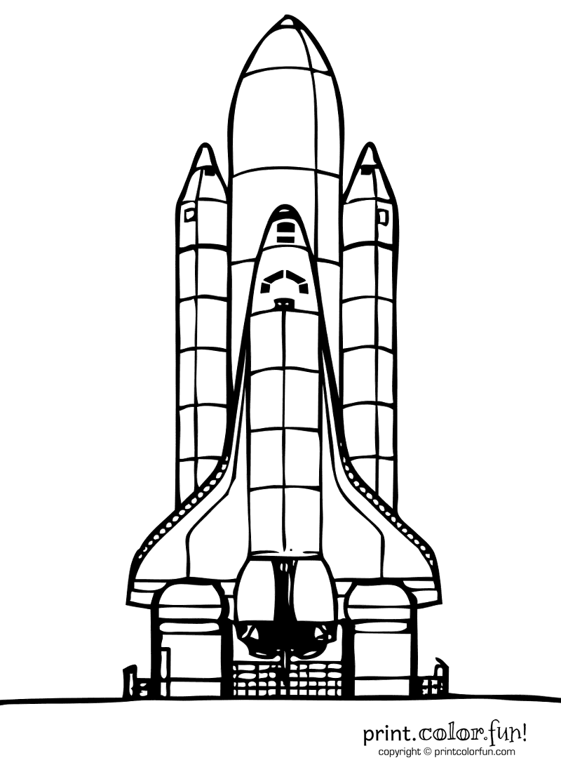Space Shuttle coloring #10, Download drawings