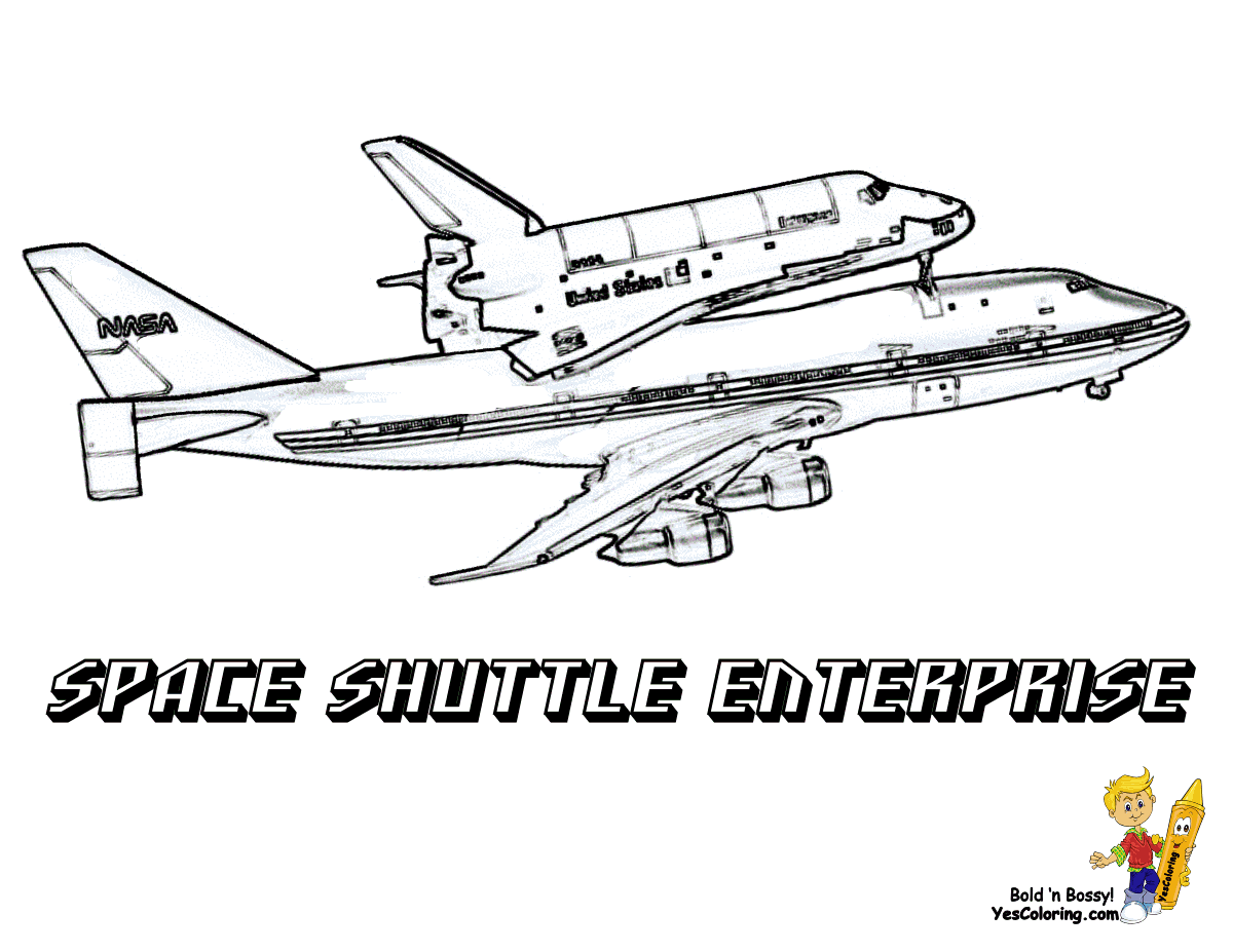 Space Shuttle coloring #8, Download drawings