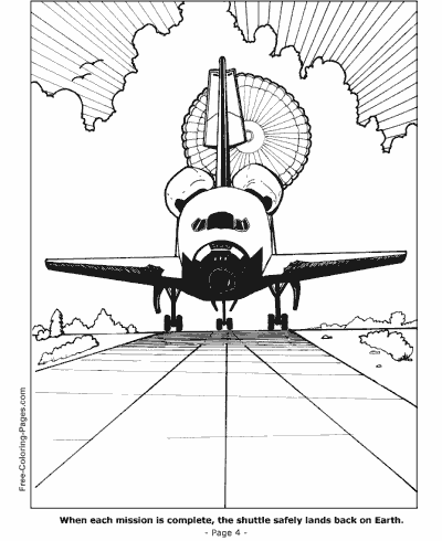 Space Shuttle coloring #9, Download drawings