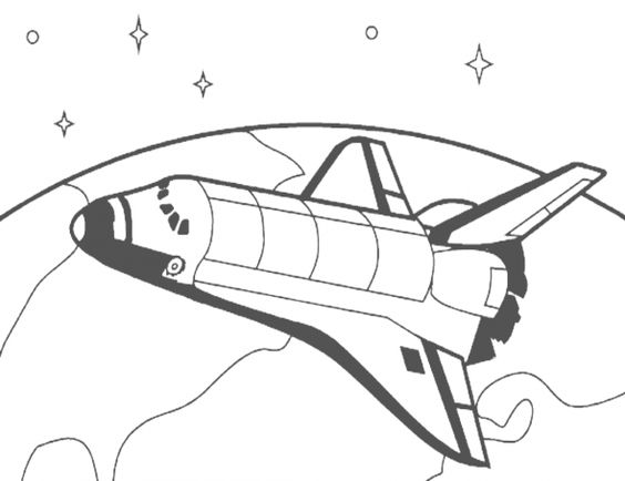 Space Shuttle coloring #1, Download drawings