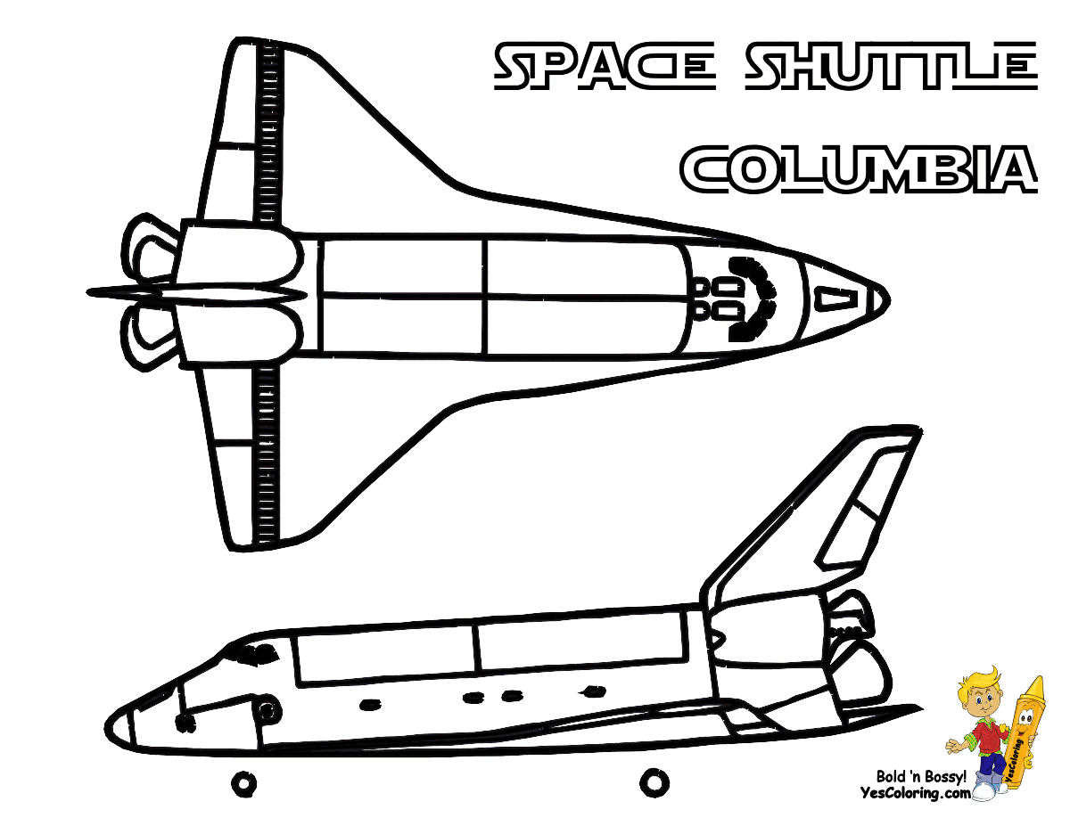 Space Shuttle coloring #12, Download drawings