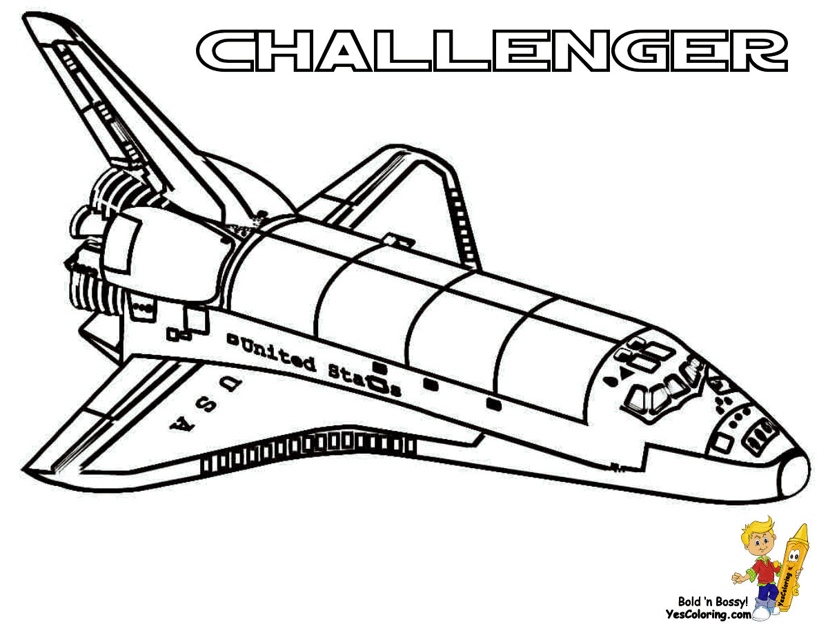 Space Shuttle coloring #19, Download drawings