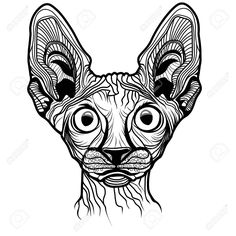 Sphynx Cat svg #2, Download drawings