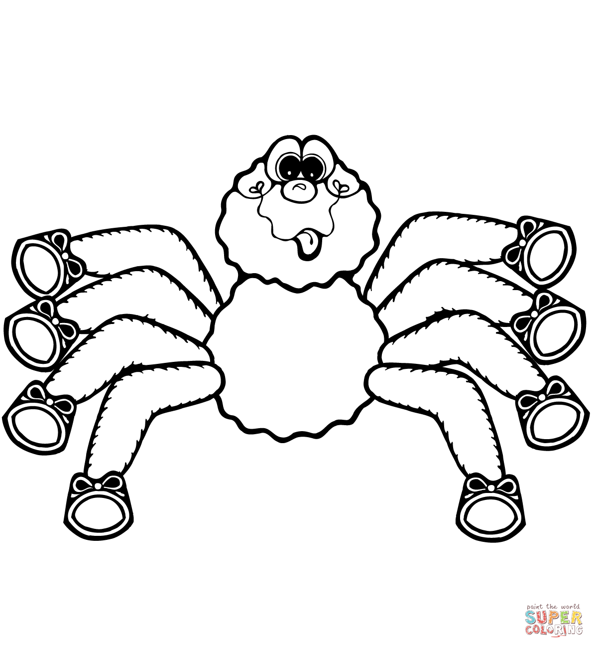 Spider coloring #9, Download drawings