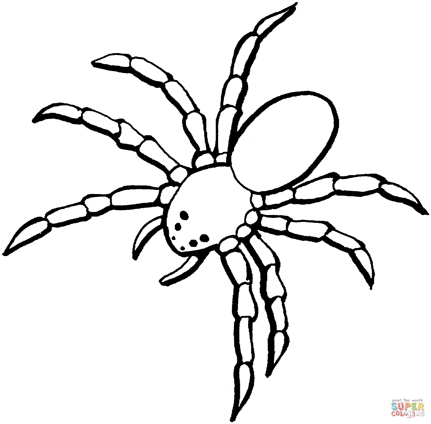 Spider coloring #16, Download drawings