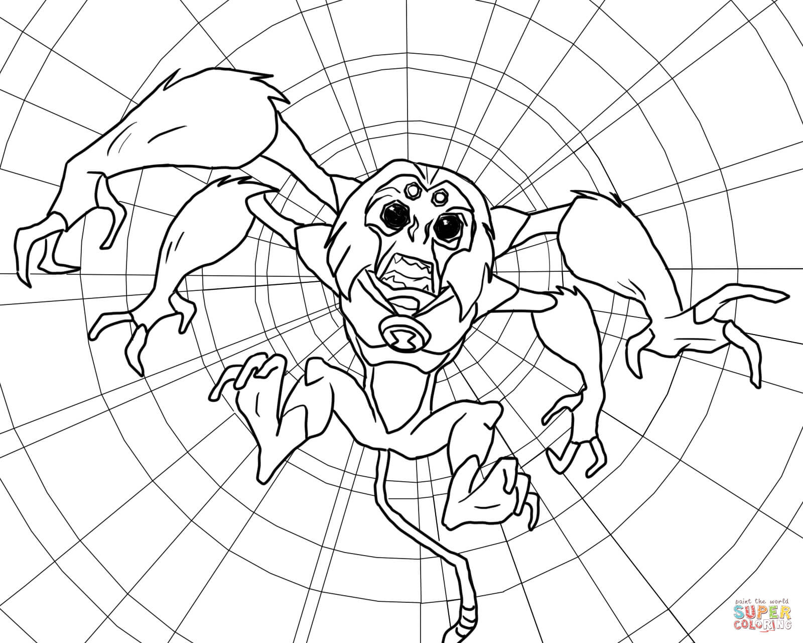 Spider Monkey coloring #16, Download drawings