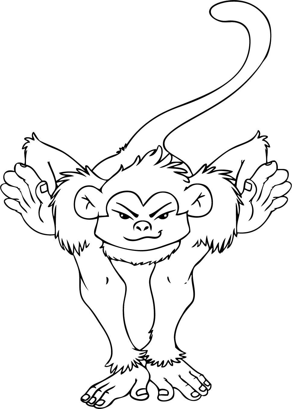 Spider Monkey coloring #5, Download drawings