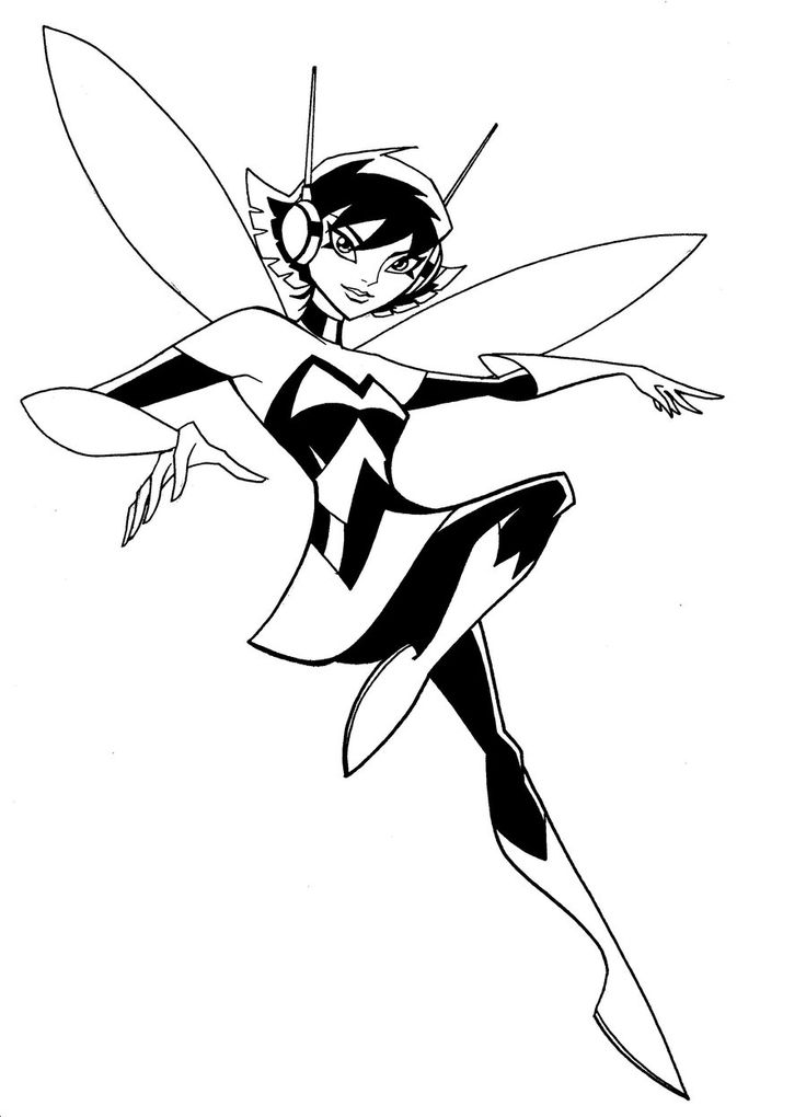 Spider Wasp coloring #8, Download drawings