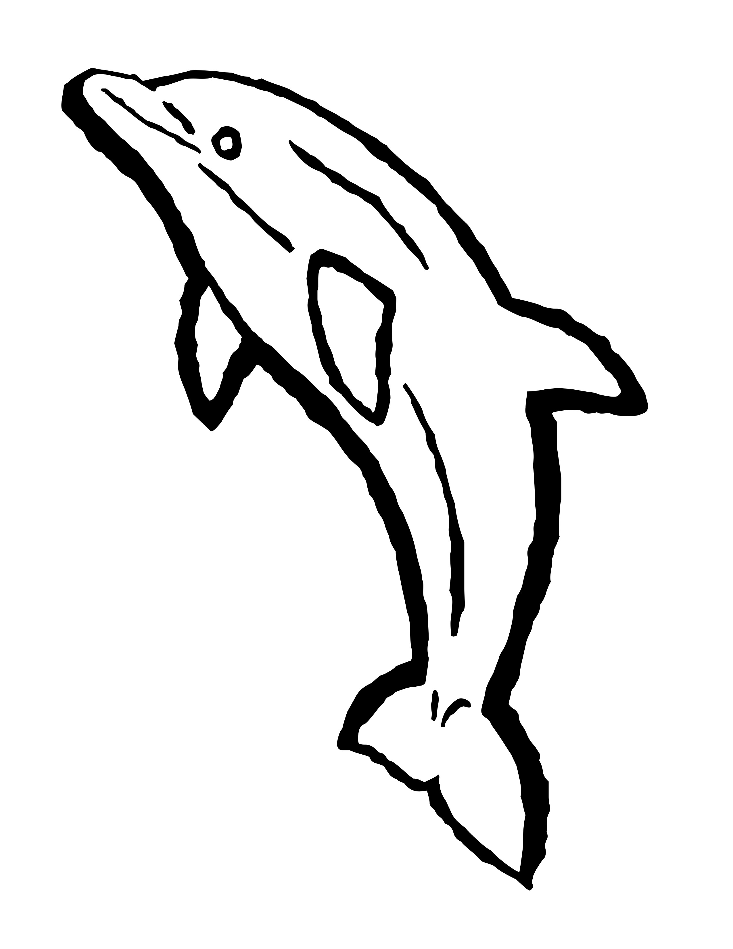 Spinner Dolphin coloring #2, Download drawings